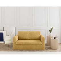 Bestmobilier - Marilia - canapé 2 places convertible déplimousse en velours texturé