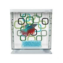 Kit acuario de plástico para peces betta Marina Betta, 2 l, Geo Bubbles