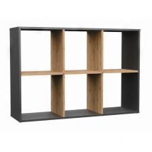 Marion - Étagère modulable 6 cubes - Bibliothèque 6 cases - 110x30x75 cm - Meuble de rangement