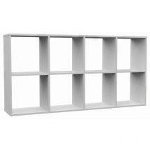 Hucoco - marion - Scaffale modulare a 8 cubi - Libreria a 8 scomparti - 147x30x75 cm - Mobile contenitore