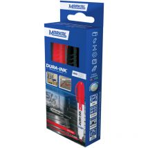 Markal Dura-ink Chisel 22244 Permanentmarker Rot, Schwarz Wasserfest: Ja