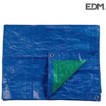 10x15m doppelseitiges Sonnensegel. Farbe blau/grün. Dichte 90g/m² EDM