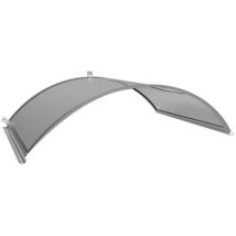 Markise Marine (kostenlose Lieferung) - Strukturfarbe - Aluminium, Gesamtlänge - 120 Cm, Gesamttiefe - 90 Cm