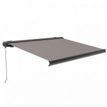 Oviala - Markise 2,50 x 2 m mit integriertem Aufbewahrungskoffer Taupe