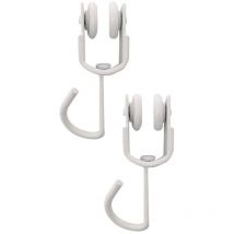 92577 - Umlenkrolle für Gardinenschiene de Gardinenlatetral, 2 Stück, für Innenlager, Weiß, 18,5 x 18 x 56 mm - Micel