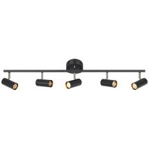 Barcelona - Lampada da soffitto a 5 luci per interni, barra nera, GU10 - Markslojd