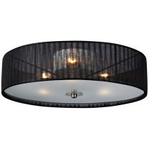 Markslojd BYSKE - 3 Light Indoor Flush Zylindrische Deckenleuchte Schwarz, E14