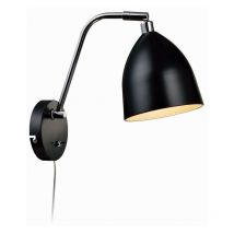 Fredrikshamn - Lampada da lettura da parete per interni a 1 luce Nera, E27 - Markslojd