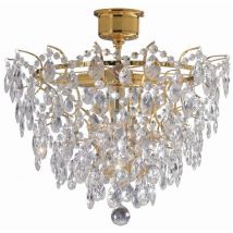 Markslojd - rosendal - Lámpara de techo semi empotrada de 4 luces de cristal Dorado, E14