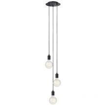 Sky - Lampada da soffitto a goccia a grappolo a 3 luci nera, attacco E27 - Markslojd