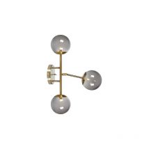 Trinity Wall 3 Globe Light Messing, Rauch - Markslojd