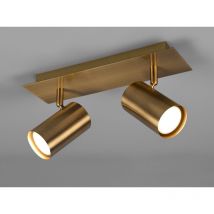 Deckenstrahler marley Altmessing 2-flammig, Breite 30cm