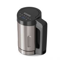 Black+Decker - Soup Maker BXSM1000E 1040W Carafe en Acier Inoxydable 1,6L 7 Programmes Automatiques Fonction Maintien au Chaud Écran Digital Sans bpa