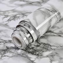 Readcly - Marmortapete, 40 x 300 cm, Marmor-Möbelklebepapier auf der Rückseite mit selbstklebendem Vinyl auf der Rückseite, Möbelkleber für Küche,