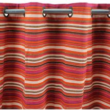 Maroc - Rideau en coton tissé rouge 150x250