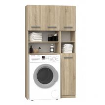 Marol - Conjunto de baño de estilo moderno - 96x30x183 - 4 puertas+4 estantes