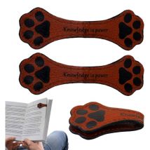Ensoleille - Marque-pages magnétiques – Clip magnétique en forme de patte de chien en cuir pu, marque-pages magnétiques double face pour hommes,
