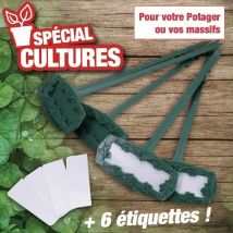 Marque-plantes lot de 5 + 6 etiquettes
