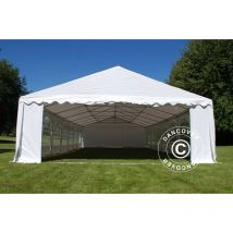 Marquee Party tent Pavilion Exclusive 6x12 m pvc, White - White