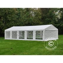 Marquee Party tent Pavilion PLUS 5x10 m PE, White + Ground bar - White