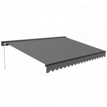Oviala - Toldo semi-integral de 2,5x2m en aluminio gris