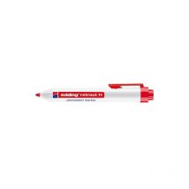 Marqueur permanent Edding retract11, pointe ronde diam. 1,5-3,0mm, couleur rouge