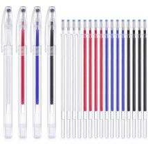 marqueurs effaçables à chaud, 4 couleurs de marqueurs pour tissus avec 16 recharges, marqueurs interchangeables effaçables à chaud pour quilting