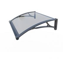 Werka Pro - Marquise aluminium et polycarbonate 80 x 120 cm