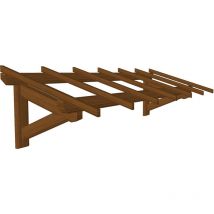 WMU - Marquise & Auvent en bois Garage - Durable -Traitée Marron - 2.98 x 0.94 m
