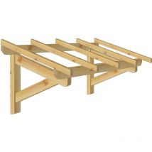 WMU - Marquise en bois pour portes et fenêtres - Durable - 1.90 x 0.9 m