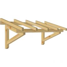 WMU - Marquise en bois pour portes et fenêtres - Robuste - 1.90 x 0.9 m