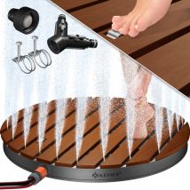 Kesser - Douche de jardin Douche de sol Douche extérieure Douche de sauna Douche de camping 70x55 cm Rectangle Hauteur de fontaine réglable jusqu'à 4