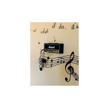 Marshall Porte Clef Mural Jack Rack 2.0 JCM800 Guitare Touche De Accroche Crochet Support pour Clé Maison De Fixation avec 4 porte-Clés Keyholder