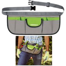 Marsupio a più tasche con cintura – Poliestere – 20x30 cm – Grigio - Verde – Verdemax