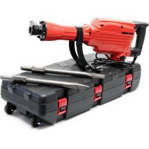 Wiltec - Marteau de démolition 1700 w – 760 x 180 x 310 mm – 1900 tr/min – Avec burins & autres accessoires – pour Béton Pierre naturelle Brique