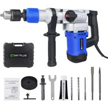 Marteau piqueur Sds Marteau rotatif 3-en-1 Marteau piqueur électrique Marteau 4500RPM 1500W