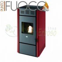 Martina - Estufa de pellets de 12 Kw rojo