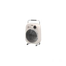 Radiateur Soufflant Électrique Martinique Blanc/Noir 2000W 2 Puissances 2 Fonctions Thermostat Anti-Basculement (35,4x21,8x15,5c