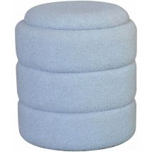 Marvin - Pouf Contenitore In Tessuto Morbido Poggiapiedi chubby Sgabello per Casa Soggiorno Camera da Letto Salotto Divano Tavolino Rotondo Poltrona