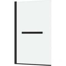 Marwell - Badewannenfaltwand Black Touch 120x70cm Gold - Duschwand für Badewanne mit 4mm Einscheibensicherheitsglas - mit Handtuchhalter