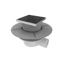 Aurlane - marwell Bodenablauf für Duschtassen, horizontal Abfluss, Chrome