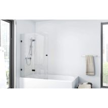 Marwell - Bwf211 Gallery - Parete Per Vasca Da Bagno, Colore: Nero Opaco