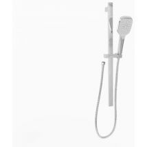 Silver Quattro Handbrause Set - 3 Strahlarten Per Klick Wechselbar - Antikalknoppen - Duschstange Mit Stufenlos Verstellbarem Stangengleiter - 