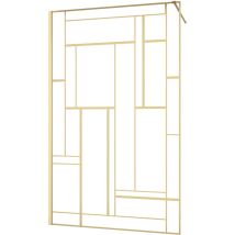 Walk In Dusche Gallery 120x195 Cm - Duschwand Aus 5mm Einscheibensicherheitsglas - Duschabtrennung Mit Goldenen Siebdruck Und Hochwertigen 