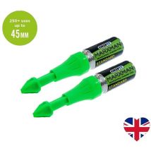Marxman - x2 Green Chalk Marking Pen Hole Marking Out Tool 45mm 1GRN