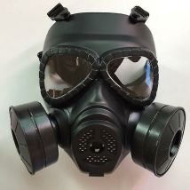 Ibuyke - Máscara protectora de estilo militar para exteriores, máscara de gas negra táctica, respirador Ulisme