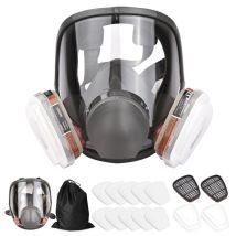 Ibuyke - Mascarilla completa de silicona 16 en 1 1 cuerpo de mascarilla + 2 x cartuchos de filtro 3 + 2 x tapas de filtro + 10 almohadillas de filtro