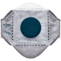Mascherine FFP2 Pieghevoli al Carbonio con Valvola (10 Pz) Bianco
