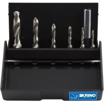 Mw-tech - Krino 19020213 Set 7 Pezzi Punta-maschio Hss Con Attacco Esagonale 1/4 Per Acciaio E Metalli