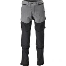 Mascot Custom Trousers Kneepad Pockets Stretch Lightgrey/Black (L32W36.5)